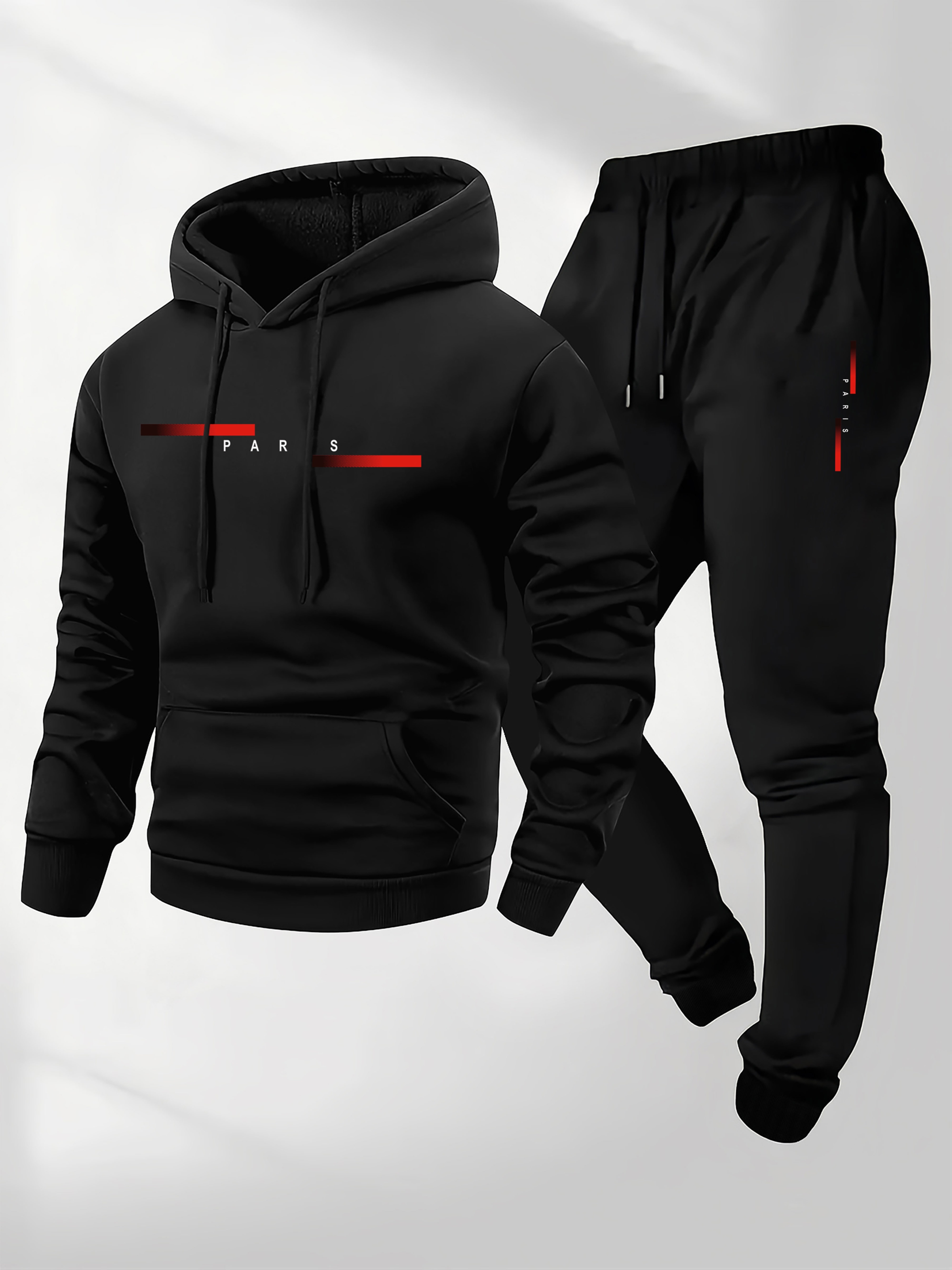 Winter Clothing Gear - 2026 letter printed sportswear set men's