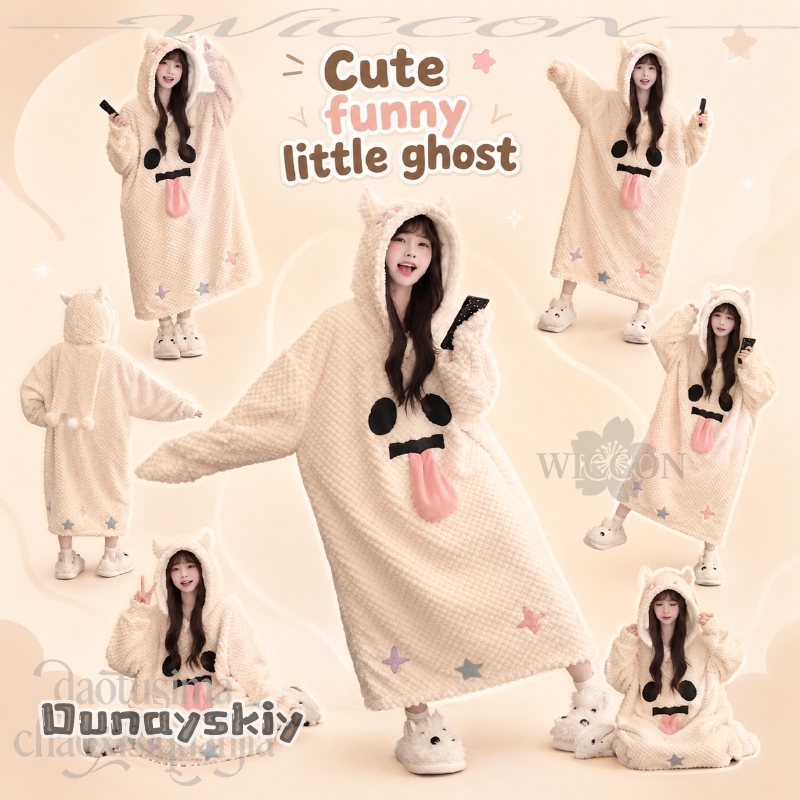 Winter Clothing Gear - Cute Funny Little Ghost Cosplay Kawaii