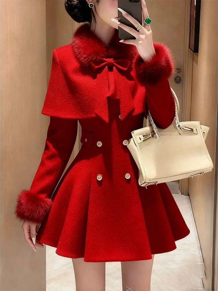 French Elegant Vintage Woolen  - огляд і ціна Winter Clothing Ladies