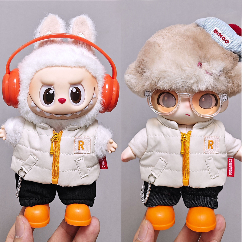 For 15 17cm Labubu Doll Solid  - огляд і ціна Winter Clothing For Babies