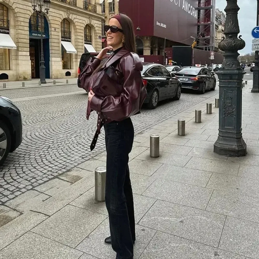 Pop Fashion Lapel Pu Leather B - огляд і ціна Jack Winter Clothing