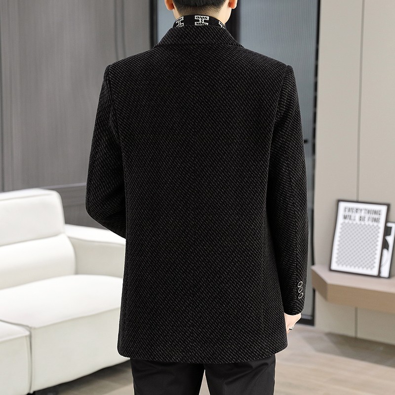 Mens Woolen Scarf collar Jacke - огляд і ціна Jack Winter Clothing