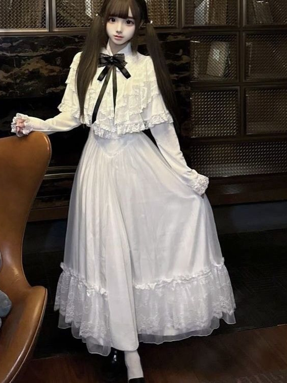 Japanese Short Sleeve Bow Lace - огляд і ціна Winter Clothing Ladies