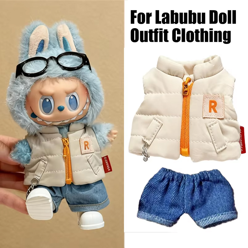 For 15 17cm Labubu Doll Solid  - огляд і ціна Winter Clothing For Babies
