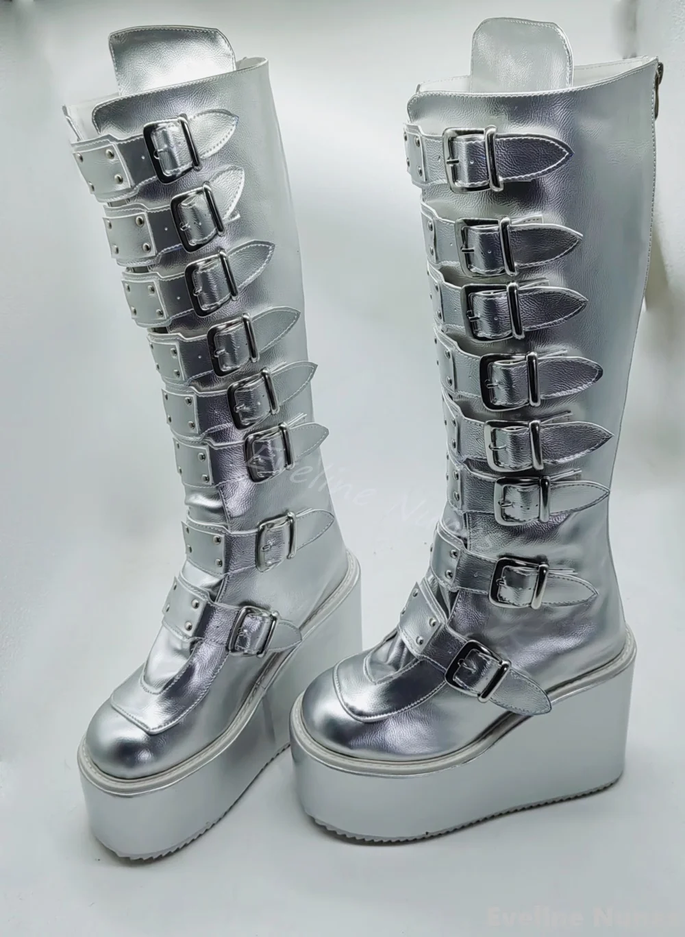 Silver Platform Wedges Knee Hi - огляд і ціна Winter Clothing Ladies
