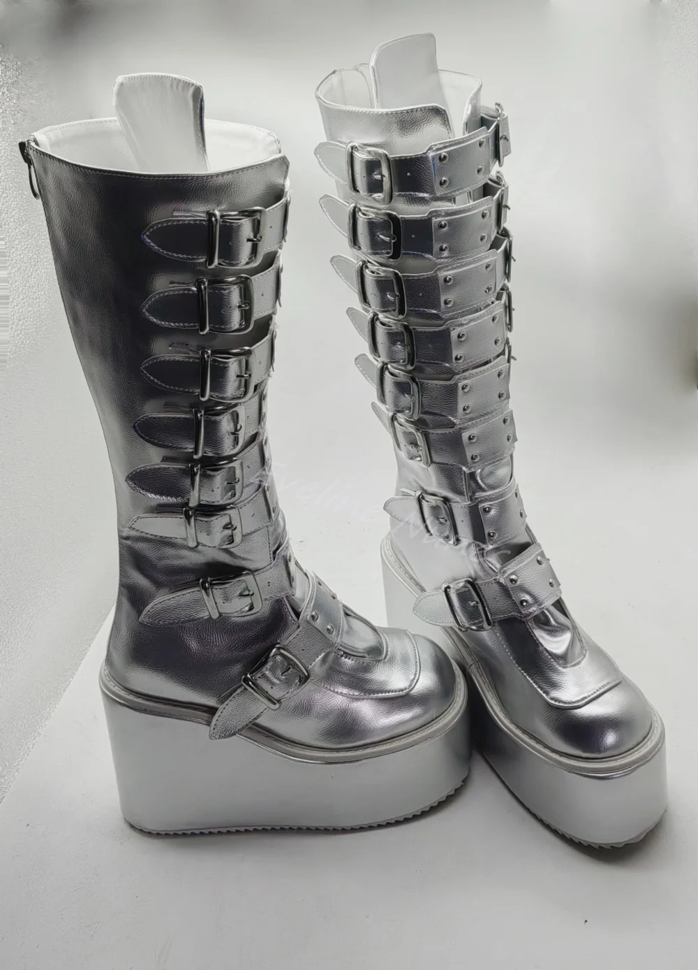 Silver Platform Wedges Knee Hi - огляд і ціна Winter Clothing Ladies