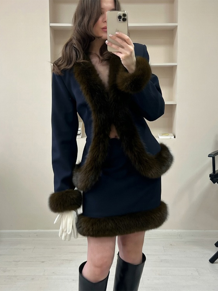 Women's Fur Patchwork Skirt Su - огляд і ціна Winter Clothing Gear